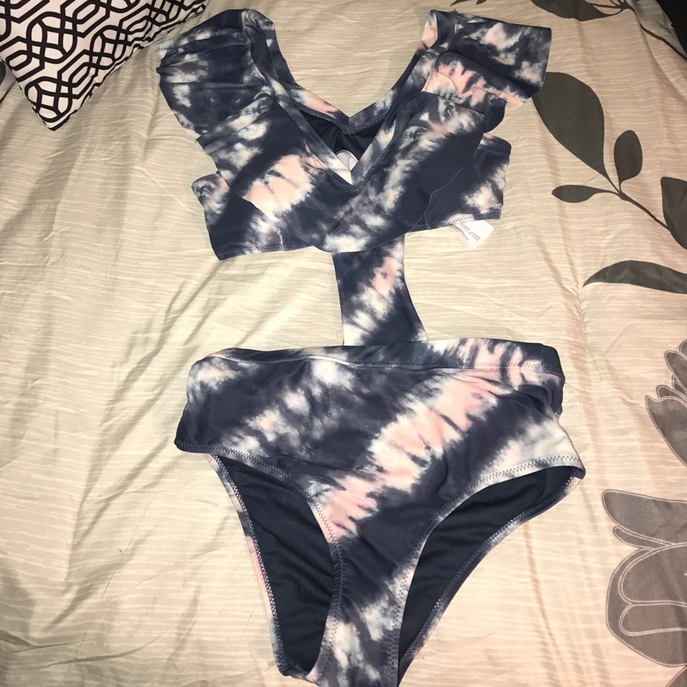 One piece blue tie dye swimsuit (never worn)
