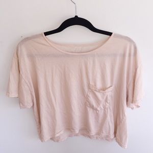 American Apparel Baby Pink Crop Top