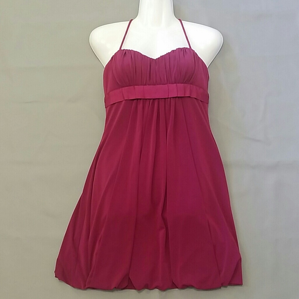 Morgan & Co. Thin Strap Bubble Hem Cocktail Dress