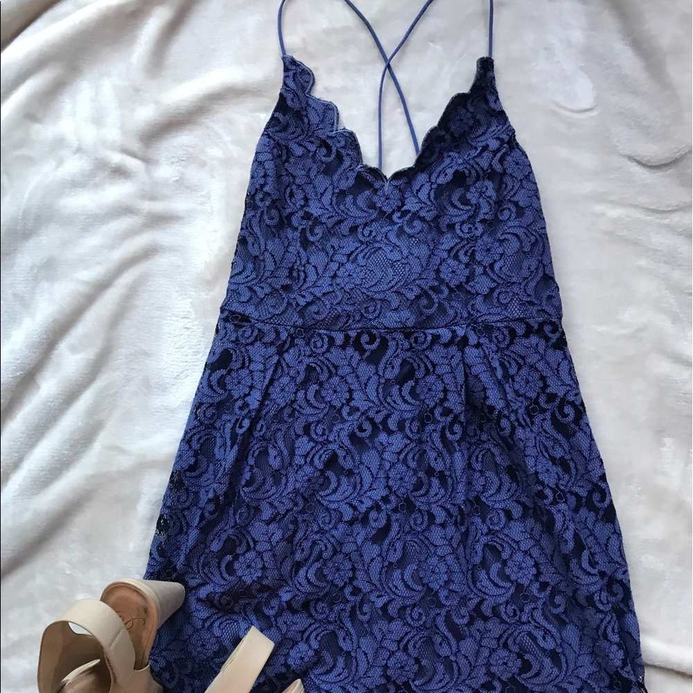 Navy blue lace dress