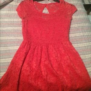 Coral lace sundress