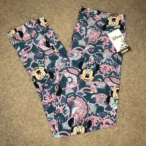 Lularoe TC Paisley Disney Leggings Minnie Mouse
