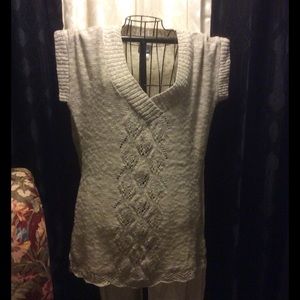 Ivory / Beige light weight Sweater Tunic Top