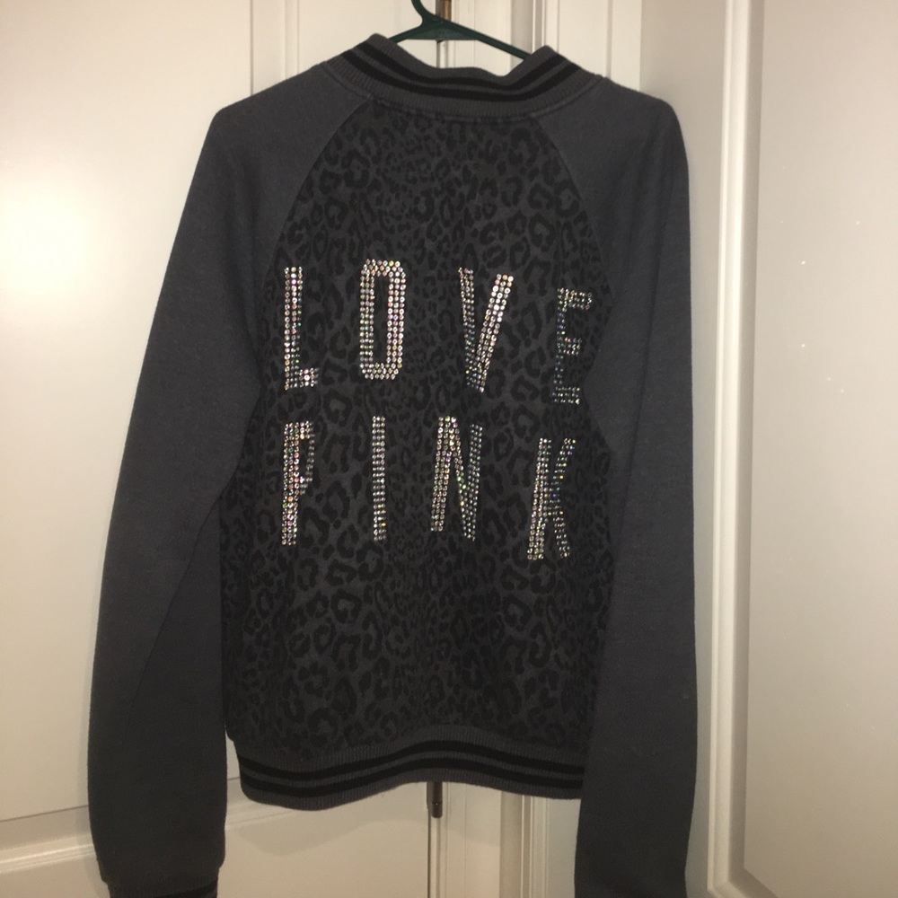 RARE Victoria's Secret Bomber w/ Rhinestones