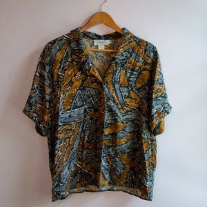 Vintage Rafaella Flowy Button-down Shirt