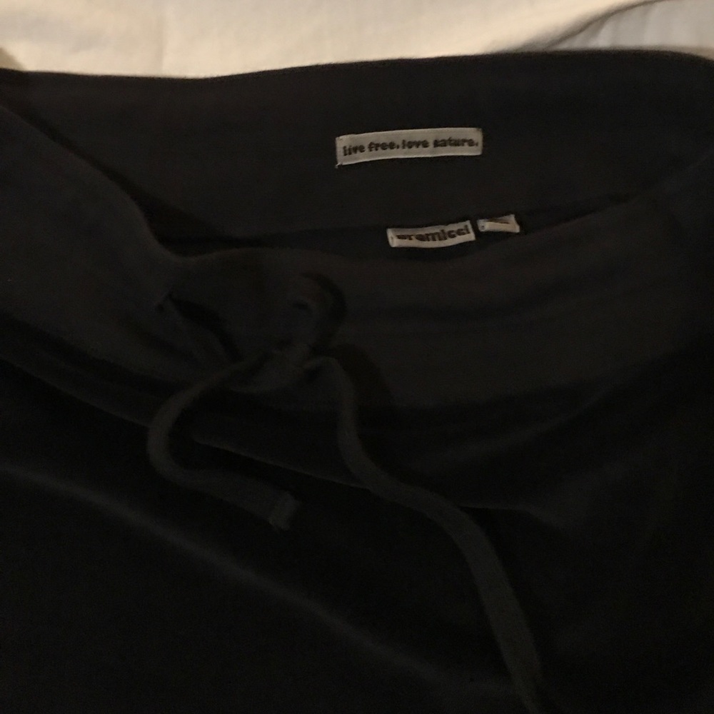 Gramicci black bamboo velour maxi skirt M medium