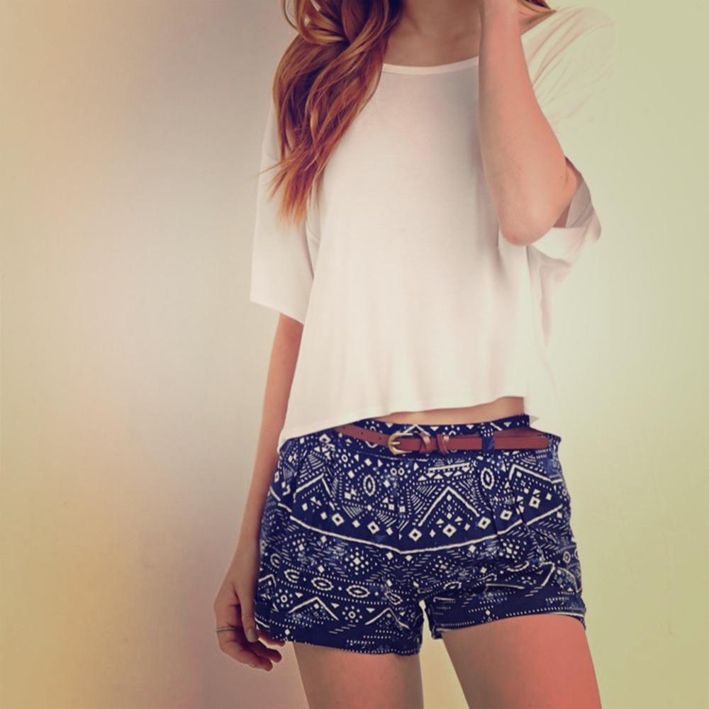 Forever 21, Blue shorts with belt