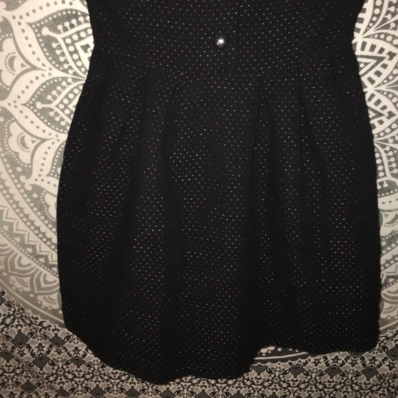 Button front black mini dress - Picture 3 of 5