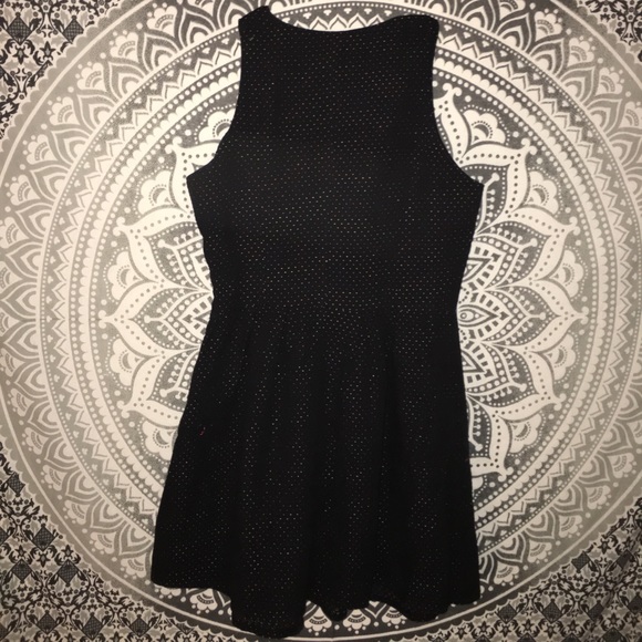 Button front black mini dress - Picture 4 of 5