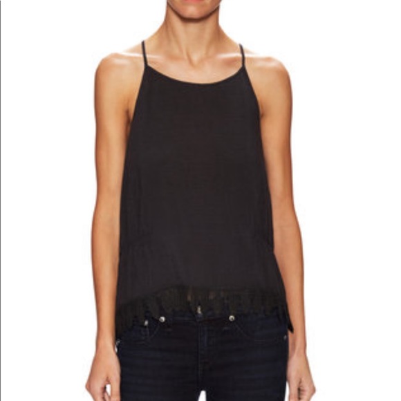 Derek Lam 10 Crosby black cotton gathered back top - Picture 1 of 5