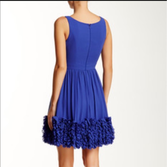 Minuet Blue Fit & Flare Dress w Ruffle Hem - DR-28 - Picture 3 of 8