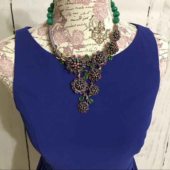 Minuet Blue Fit & Flare Dress w Ruffle Hem - DR-28 - Picture 6 of 8