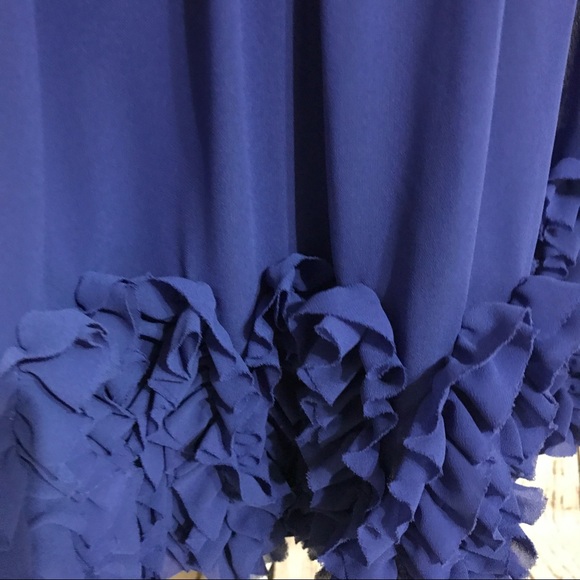 Minuet Blue Fit & Flare Dress w Ruffle Hem - DR-28 - Picture 8 of 8