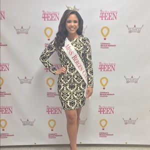 Black white cocktail dress