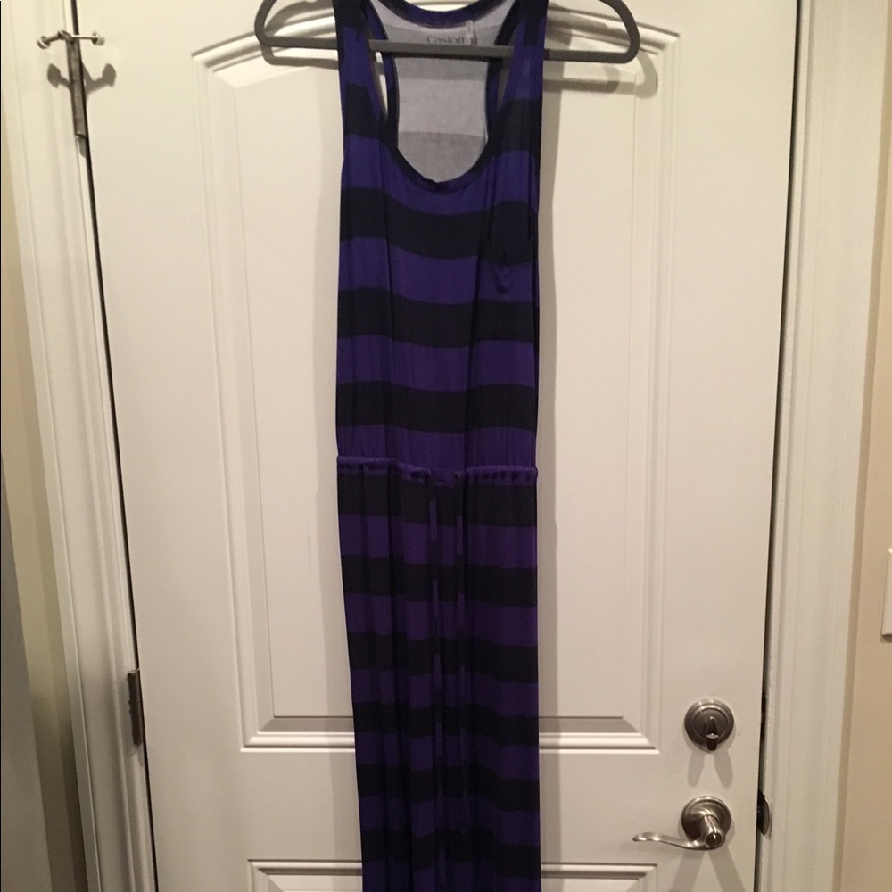 Caslon Racerback Striped Jersey Maxi Dress