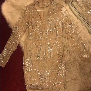 Missguided peace + love silver choker dress