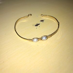 Double pearl Faith bracelet