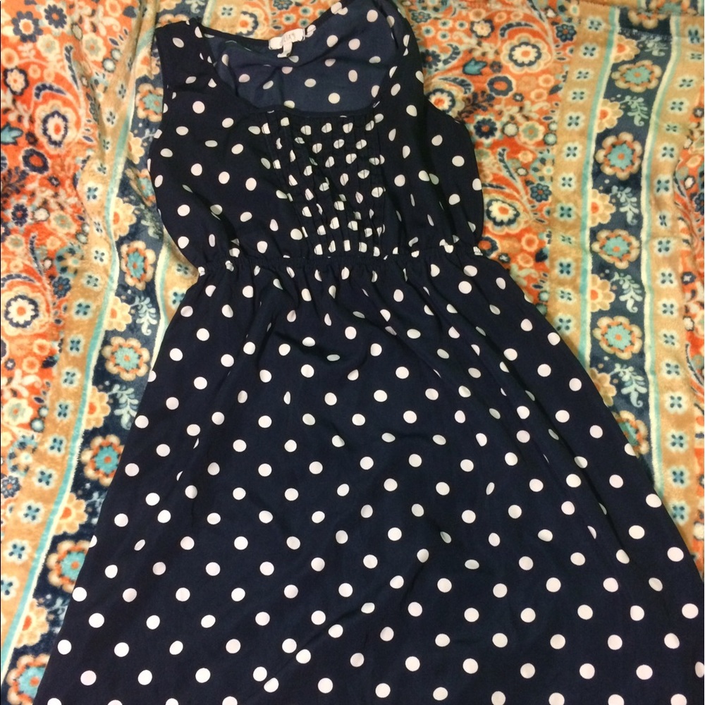 Delia's Navy blue polka dot dress!