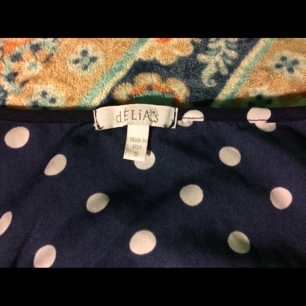 Delia's Navy blue polka dot dress! - Picture 2 of 4
