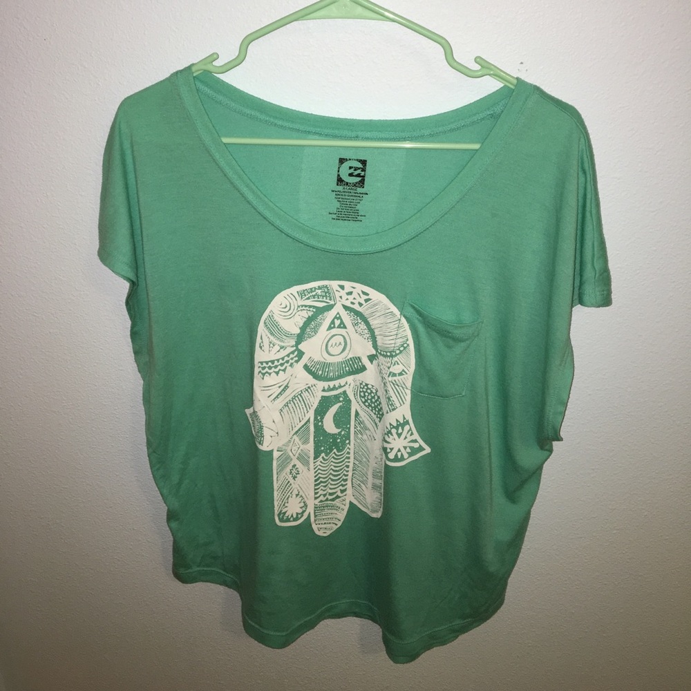 • Billabong Turquoise/Mint Hamsa T-shirt •