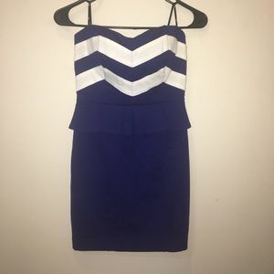 Strapless peplum dress