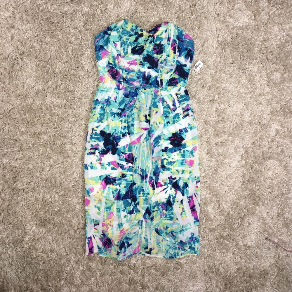 Charlotte Russe strapless multi-color dress