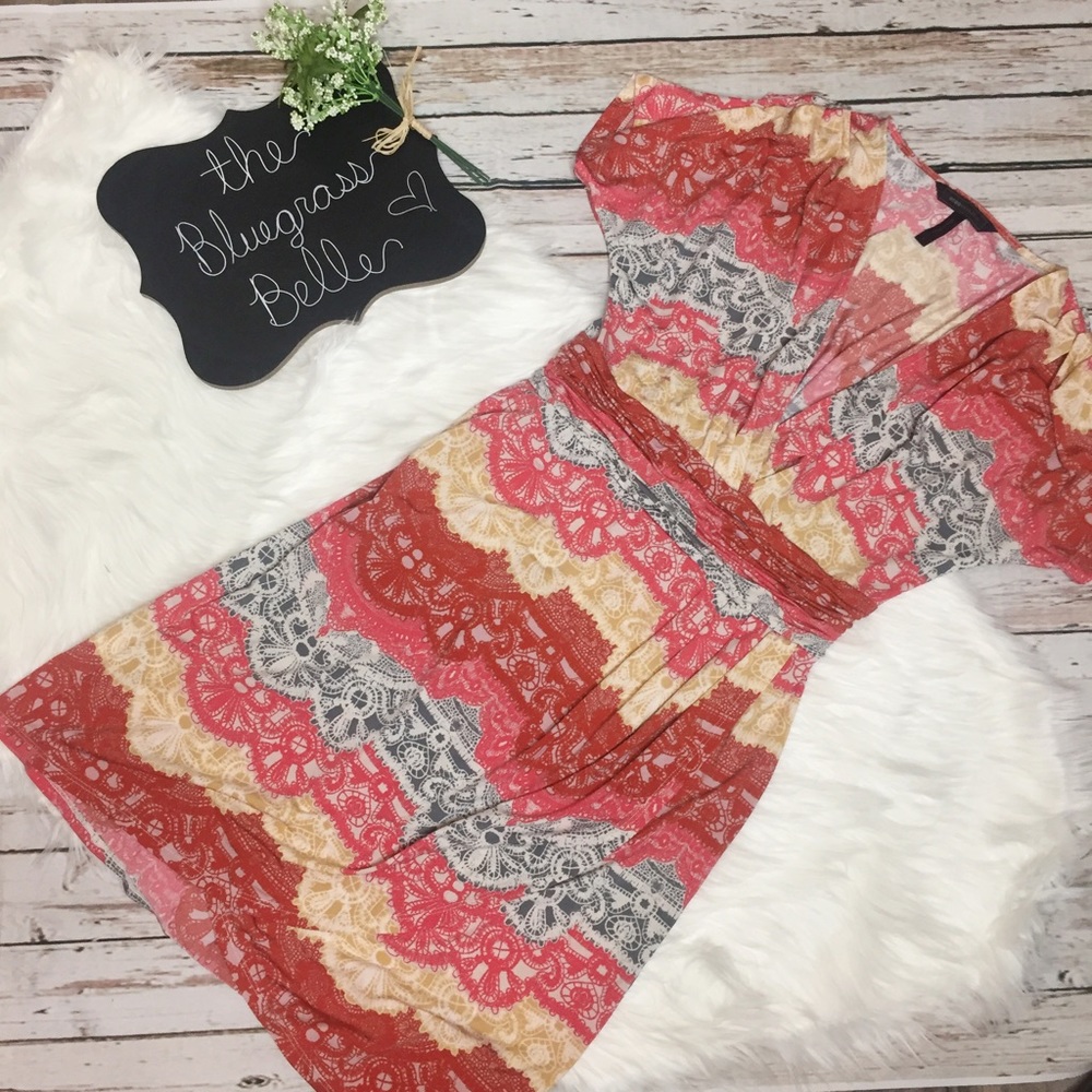 STUNNING BCBG Patterned Summer Dress