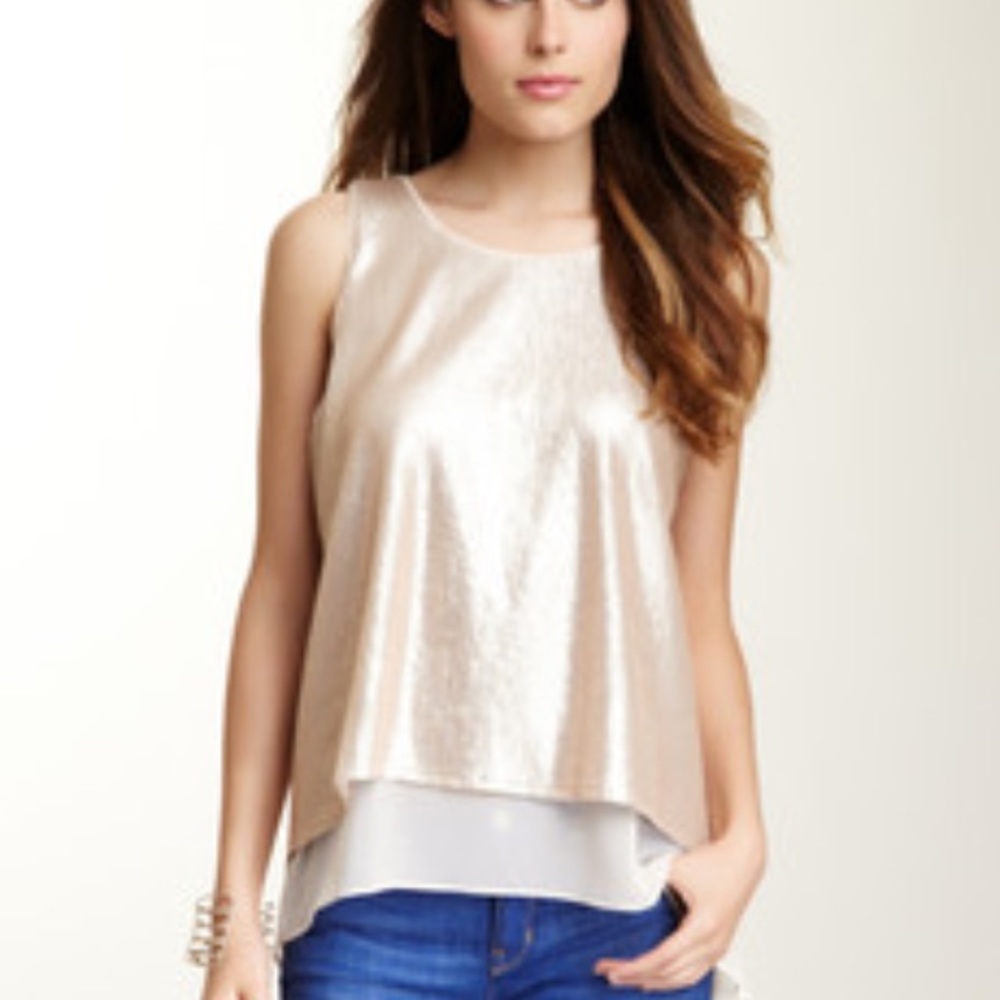 BCBG Max Azria new/never worn gold sequin top