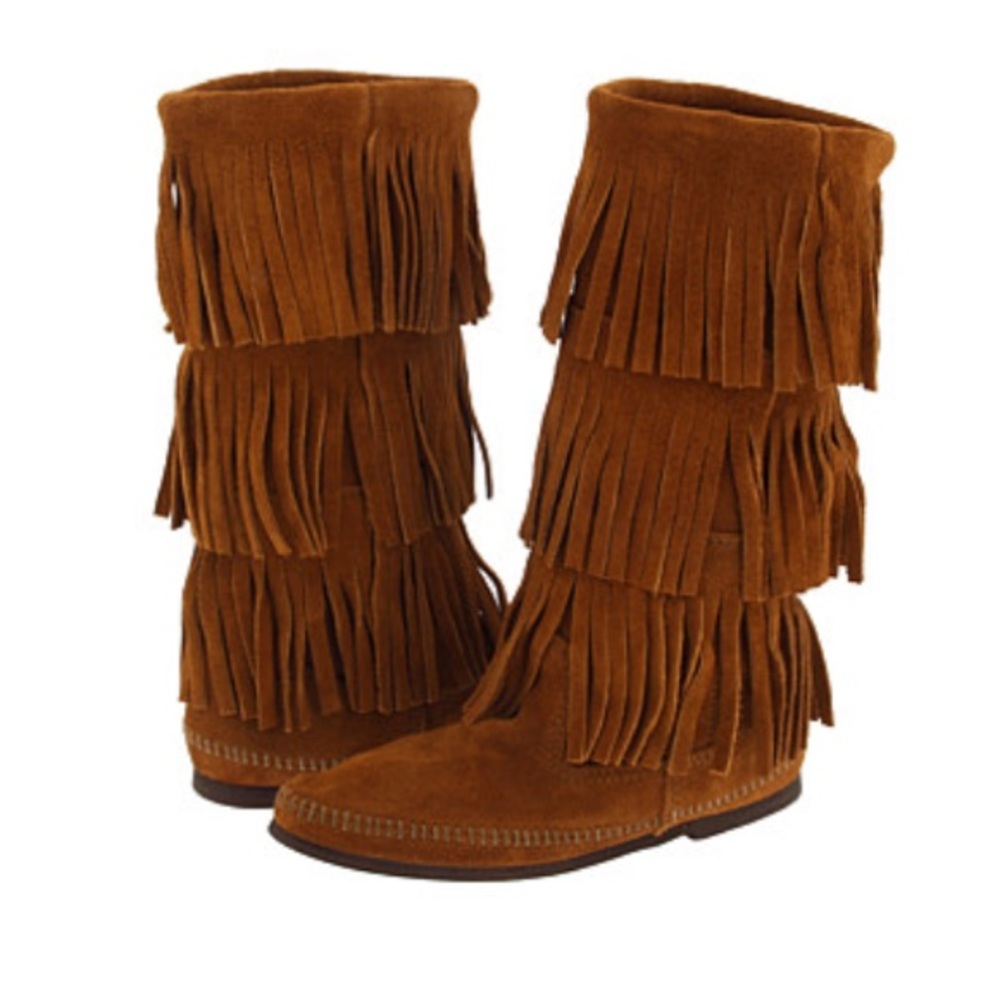 SALE ONLY TODAY 3 layer fringe boots