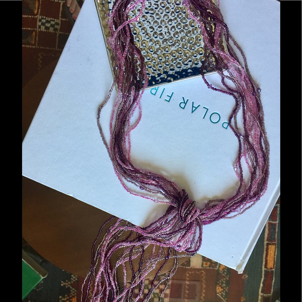 Handmade beaded purple necklace