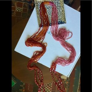Handmade beaded long necklace