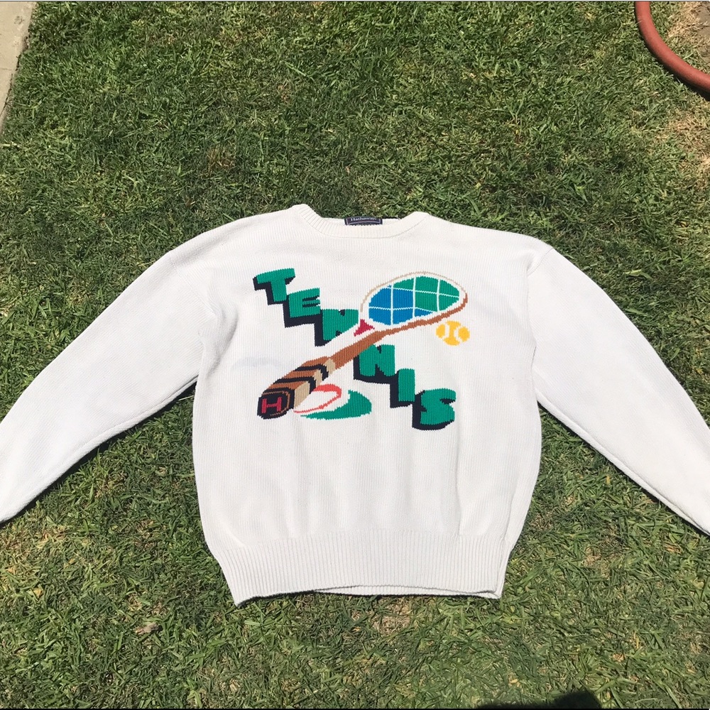 vintage tennis knit sweater