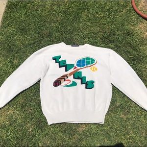 vintage tennis knit sweater