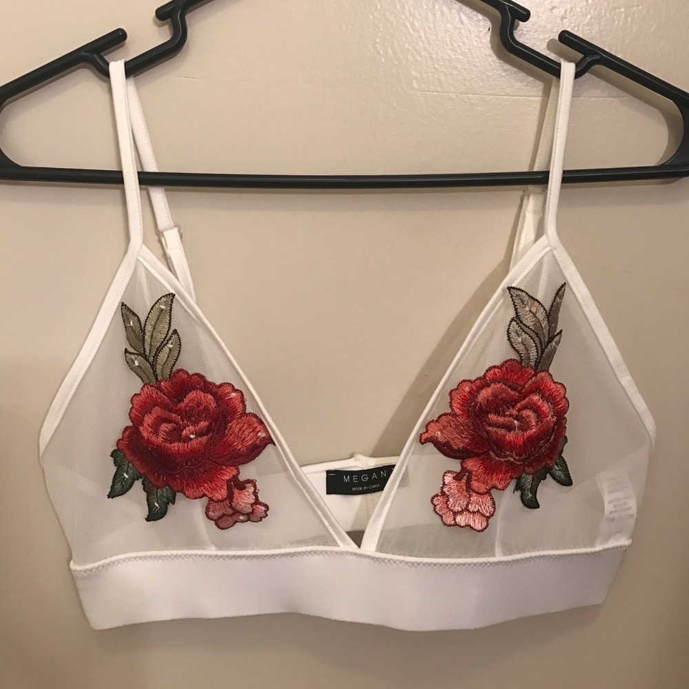 Sexy Floral Embroidery Bra