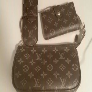 Louis Vuitton purse/bag with glasses case, wallet