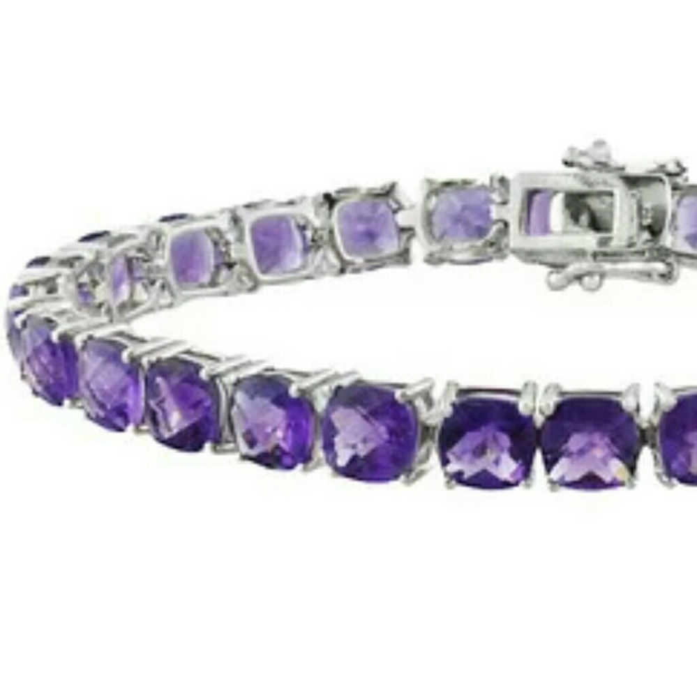 Sterling Silver Amethyst Bracelet
