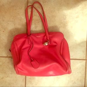 Alexander McQueen padlock purse large pink