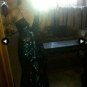 vintage hand stiched sequin gown