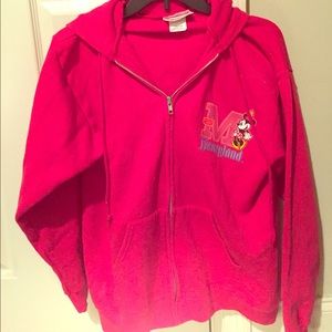 Vintage Disney Disneyland red hooded zip-up jacket