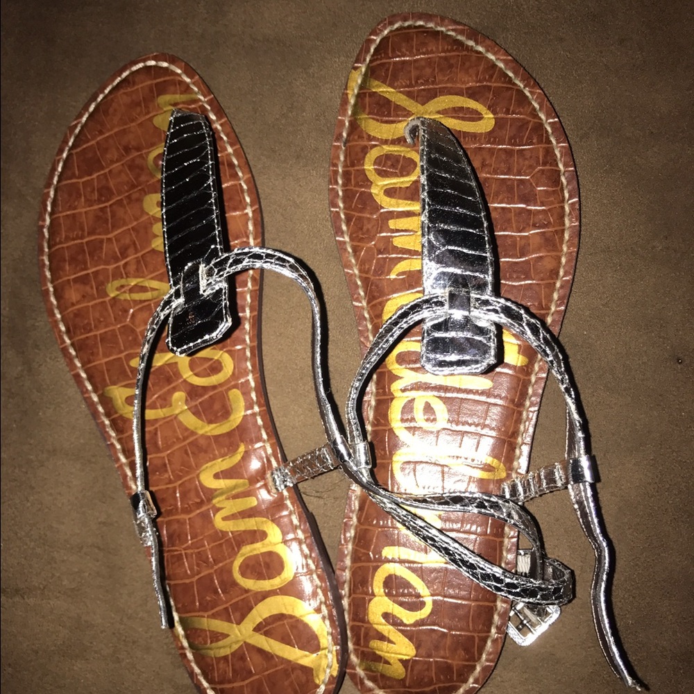 NWOT Sam Edelman sandals. Silver. 9.5 never worn!