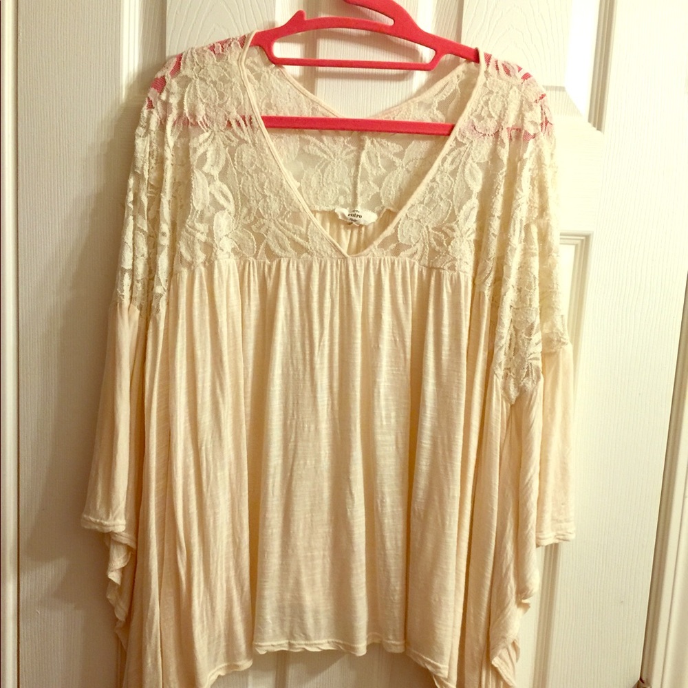 Cream poncho tunic