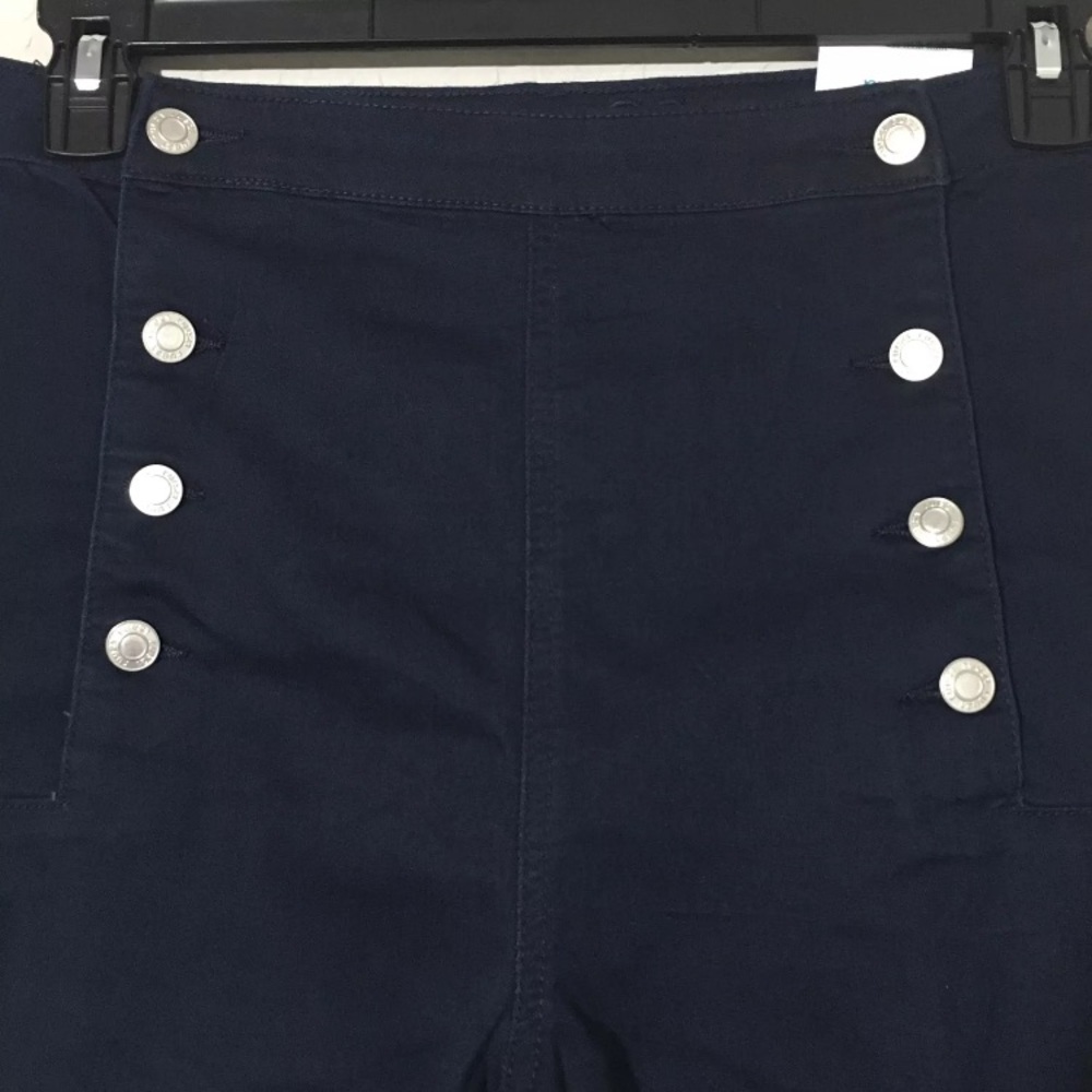 *NWT Navy Blue High Waist Sailor Midi Shorts Rue21 - Picture 3 of 8