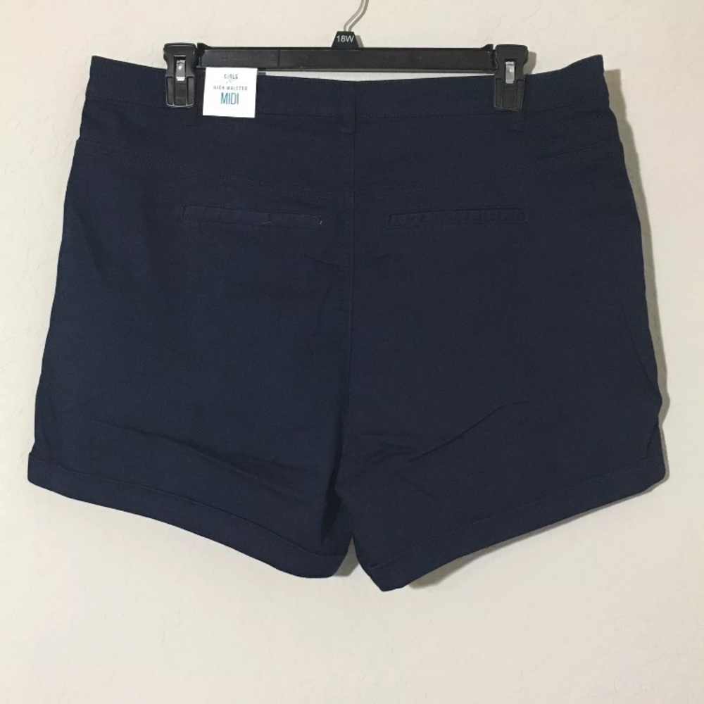 *NWT Navy Blue High Waist Sailor Midi Shorts Rue21 - Picture 4 of 8