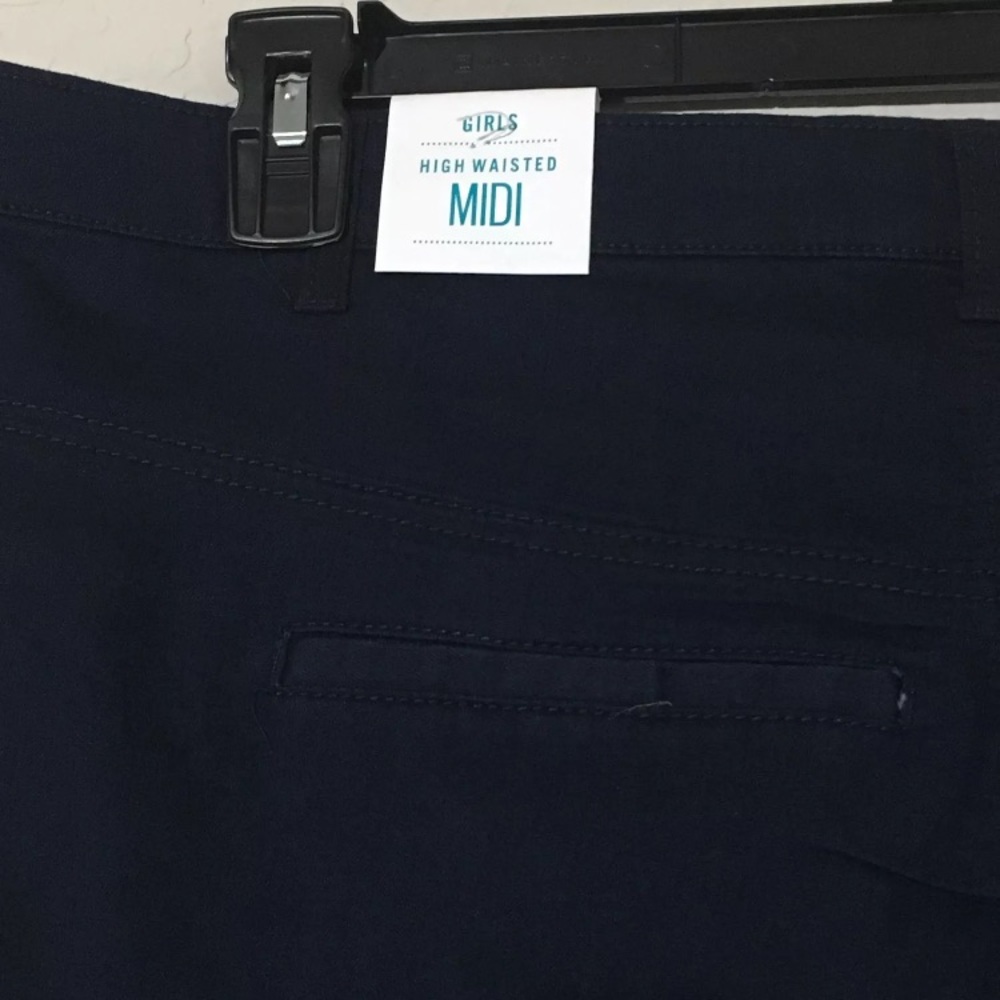 *NWT Navy Blue High Waist Sailor Midi Shorts Rue21 - Picture 6 of 8