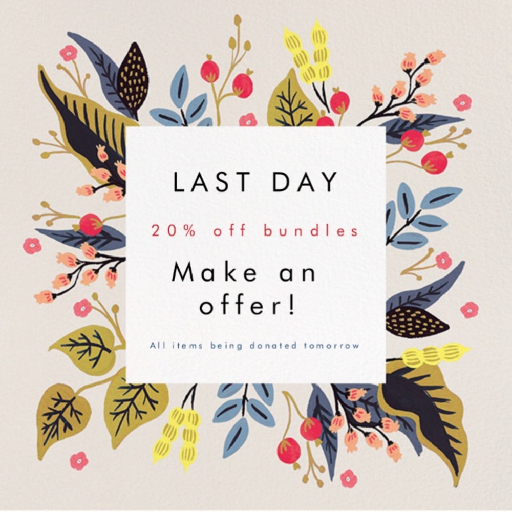 LAST CHANCE! Everything being donated at 1pm PST!