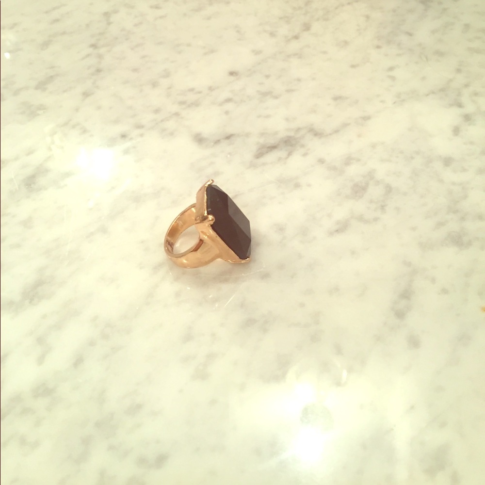 Black and Gold Costume Jewelry Ring