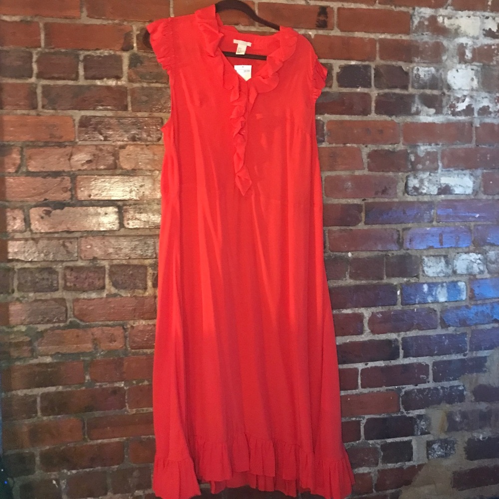 NWT Red ruffle H&M dress size 14