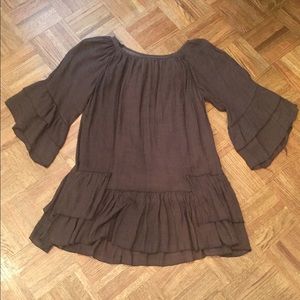 Sassy bling brown boutique tunic dress size S