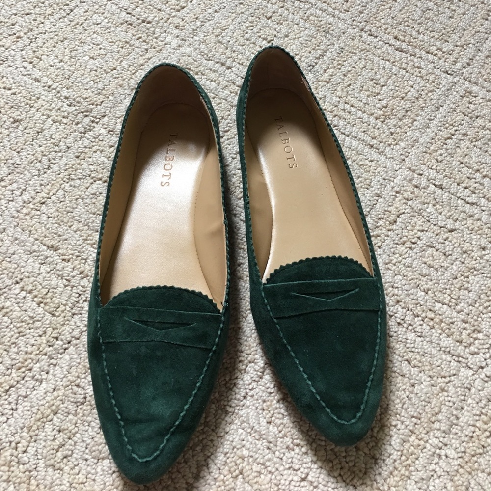 Size 8 Talbots's forest green flats