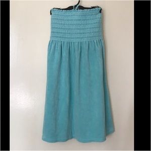 Juicy Couture smocked terri tube cover up.